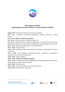 Harmonogram szkolenia