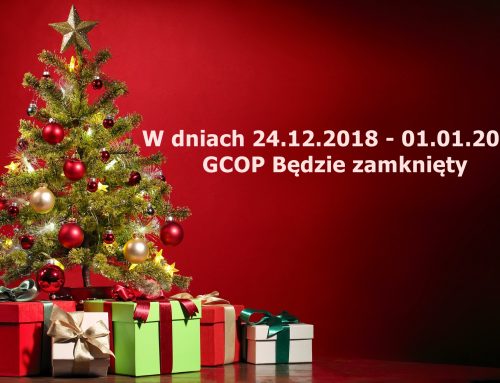 W dniach od 24.12.2018r. do 01.01.2019 r. Gdyńskie Centrum Organizacji Pozarządowych będzie nieczynne.
